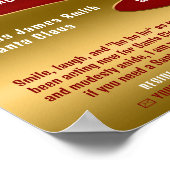 レッド&金ゴールド、サンタクロース広告エンターテイナー ポスター (角)