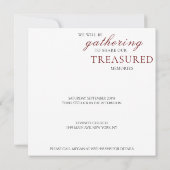 レッド（鳥）ショウジョウコウカンチョウお祝いのライフ写真 招待状 (裏面)