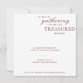 レッド（鳥）ショウジョウコウカンチョウお祝いのライフ写真 招待状 (裏面)