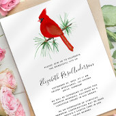 レッド（鳥）ショウジョウコウカンチョウお祝いライフ・メモリアル 招待状