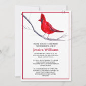 レッド(鳥)ショウジョウコウカンチョウお祝いライフ・メモリアル 招待状 (正面)