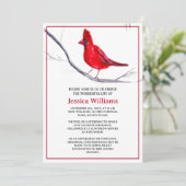 レッド(鳥)ショウジョウコウカンチョウお祝いライフ・メモリアル 招待状 (スタンド正面)