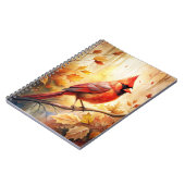 レッド(鳥)ショウジョウコウカンチョウインオータム秋 ノートブック (左側)