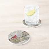 レッド（鳥）ショウジョウコウカンチョウインザシティサンドストーンコースター コースター (側面)