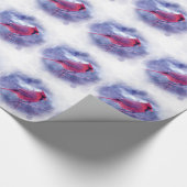 レッド（鳥）ショウジョウコウカンチョウインザブリザード ラッピングペーパー (角)