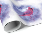 レッド（鳥）ショウジョウコウカンチョウインザブリザード ラッピングペーパー (ロールコーナー)