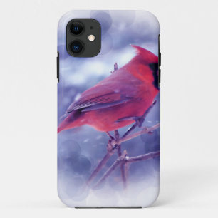 レッド（鳥）ショウジョウコウカンチョウインザブリザード iPhone 11 ケース