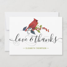 レッド（鳥）ショウジョウコウカンチョウウォーターカラーモノグラムラブ&感謝してい Love