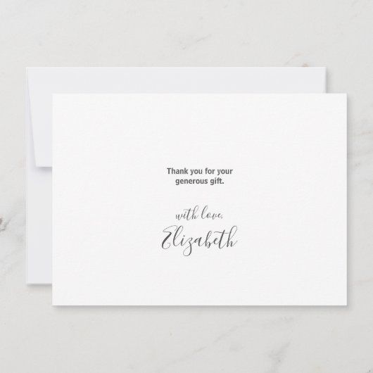 レッド（鳥）ショウジョウコウカンチョウウォーターカラーモノグラムラブ&感謝してい Love サンキューカード (裏面)