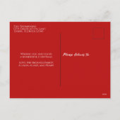 レッド(鳥)ショウジョウコウカンチョウウッドランド冬数々のの木1枚 シーズンポストカード (裏面)