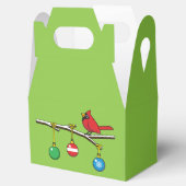 レッド（鳥）ショウジョウコウカンチョウオンクリスマスベアブランチ フェイバーボックス (オープン)