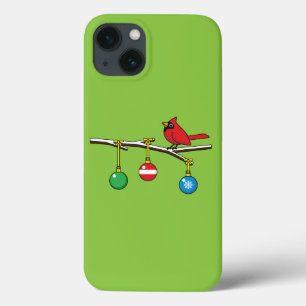 レッド（鳥）ショウジョウコウカンチョウオンクリスマスベアブランチ iPhone 13ケース