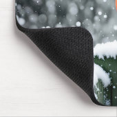 レッド（鳥）ショウジョウコウカンチョウオンスノーフェンス マウスパッド (コーナー)