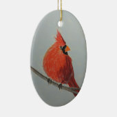 レッド(鳥)ショウジョウコウカンチョウオンブランチインパステルズオーナメント セラミックオーナメント (右)