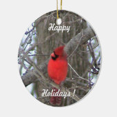 レッド（鳥）ショウジョウコウカンチョウオーナメント セラミックオーナメント (左)