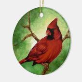 レッド（鳥）ショウジョウコウカンチョウオーナメント セラミックオーナメント (左)