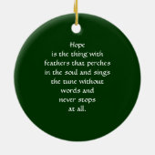 レッド（鳥）ショウジョウコウカンチョウオーナメント セラミックオーナメント (裏面)