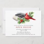 レッド（鳥）ショウジョウコウカンチョウクリスマスホリデーオープンハウス 招待状 (正面)