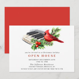 レッド（鳥）ショウジョウコウカンチョウクリスマスホリデーオープンハウス 招待状