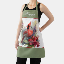 レッド（鳥）ショウジョウコウカンチョウクリスマス エプロン