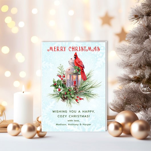 レッド（鳥）ショウジョウコウカンチョウクリスマス カード