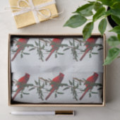 レッド（鳥）ショウジョウコウカンチョウクリスマス 薄葉紙 (ギフト)