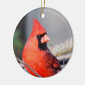 レッド（鳥）ショウジョウコウカンチョウクレストセラミックオーナメント セラミックオーナメント (左)