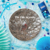 レッド（鳥）ショウジョウコウカンチョウスノーブランチ ペーパープレート (パーティー)