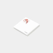 レッド(鳥)ショウジョウコウカンチョウバーズオンホリーツリーブランチ ポストイット (アングル)