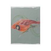 レッド（鳥）ショウジョウコウカンチョウバードアートスケッチ ノートパッド (回転)