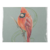 レッド（鳥）ショウジョウコウカンチョウバードアートスケッチ ノートパッド (正面)