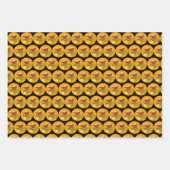 レッド(鳥)ショウジョウコウカンチョウバードアートラッピングクラフト紙 ラッピングペーパーシート (正面3)