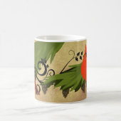 レッド(鳥)ショウジョウコウカンチョウバードクパーソナライズされたリスマスマグカップ コーヒーマグカップ (中央)