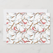 レッド（鳥）ショウジョウコウカンチョウバードクメリーリスマスフラットホリデーカード シーズンカード (裏面)