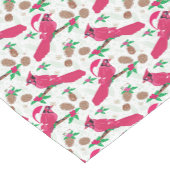 レッド（鳥）ショウジョウコウカンチョウバードサンタ ショートテーブルランナー (コーナー)