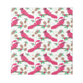 レッド（鳥）ショウジョウコウカンチョウバードサンタ ノートパッド (正面)