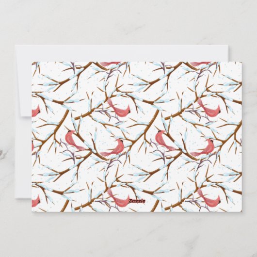 レッド(鳥)ショウジョウコウカンチョウバードハッピーホリデイズ シーズンカード (裏面)