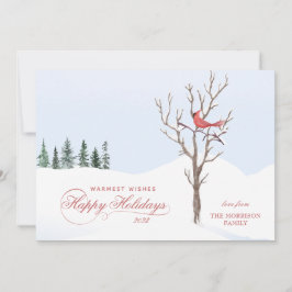 レッド（鳥）ショウジョウコウカンチョウバードハッピーホリデイズ シーズンカード