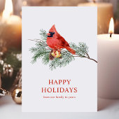 レッド（鳥）ショウジョウコウカンチョウバードハッピーホリデーズウィンタークリスマス シーズンカード