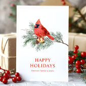 レッド（鳥）ショウジョウコウカンチョウバードハッピーホリデーズウィンタークリスマス シーズンカード