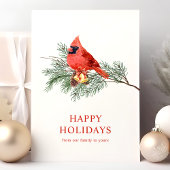 レッド（鳥）ショウジョウコウカンチョウバードハッピーホリデーズウィンタークリスマス シーズンカード