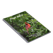 レッド（鳥）ショウジョウコウカンチョウバードバイブル祈りの言葉ジャーナル ノートブック (右側)