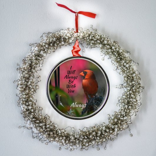 レッド(鳥)ショウジョウコウカンチョウパーソナライズされたメモリアル メタルオーナメント