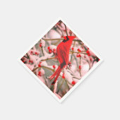 レッド（鳥）ショウジョウコウカンチョウパーティーナプキンス スタンダードカクテルナプキン (角)