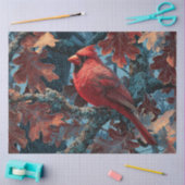 レッド（鳥）ショウジョウコウカンチョウペルチオンブランチ 薄葉紙 (クラフト)