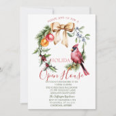 レッド（鳥）ショウジョウコウカンチョウホリーベリーオープンハウス 招待状 (正面)