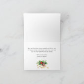 レッド(鳥)ショウジョウコウカンチョウホリーベリークリスマスグリーティング シーズンカード (内部)