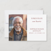 レッド（鳥）ショウジョウコウカンチョウメモリアル写真サンキューカード サンキューカード (裏面)