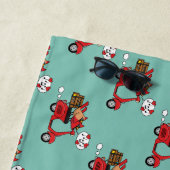 レッド（鳥）ショウジョウコウカンチョウラバーズオンスクーター ビーチタオル (インサイチュ)