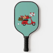 レッド（鳥）ショウジョウコウカンチョウラバーズオンスクーター ピックルボールラケット (裏面)